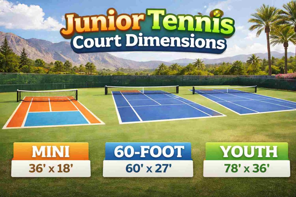   60 foot tennis court dimensions