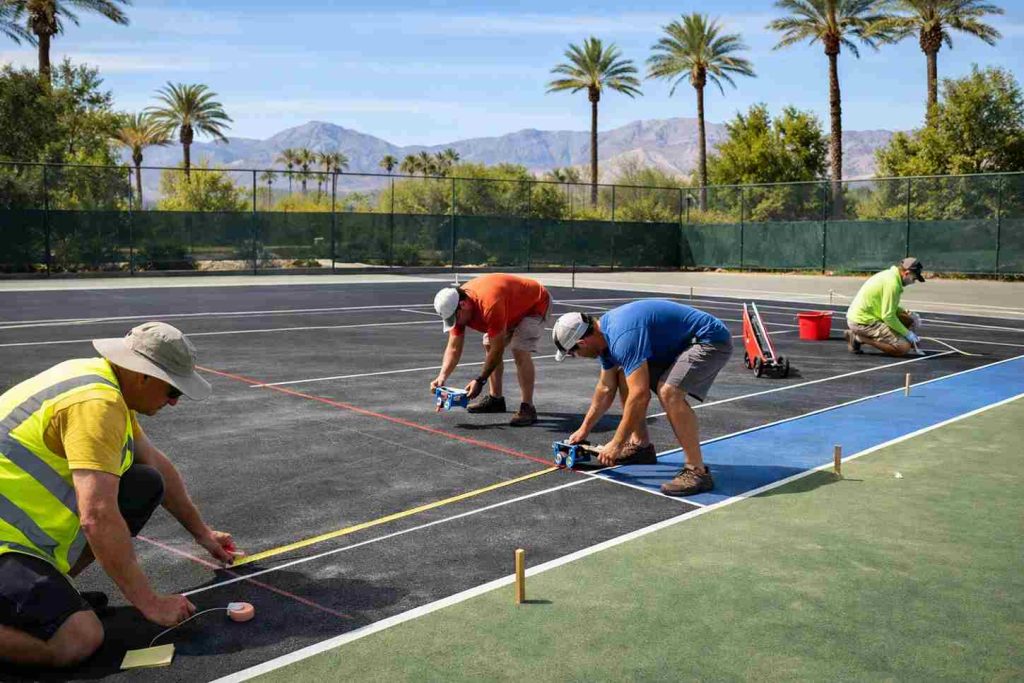tennis court layout diagram