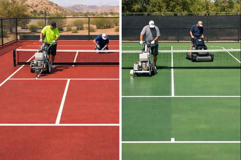 Surfaces and Maintenance: Comparing Pickleball and Tennis Courts