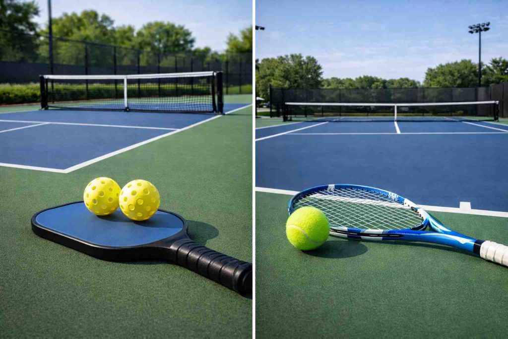 Pickleball Court vs Tennis Court