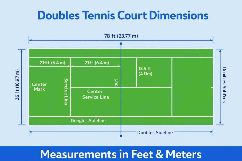 Official Standards for Doubles Tennis Court Dimensions