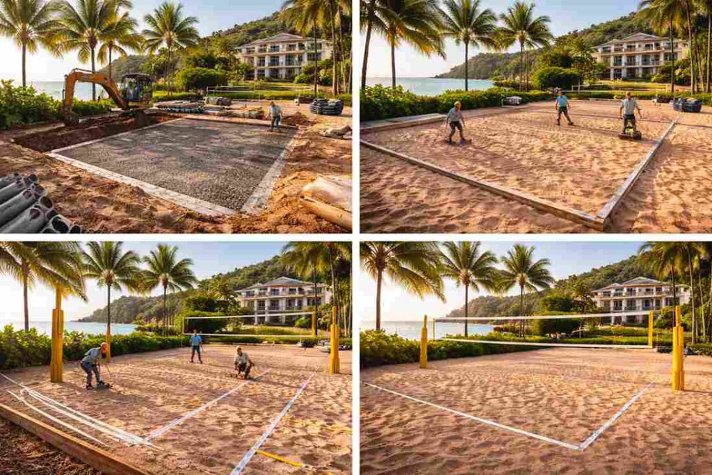 the dimensions of a volleyball court