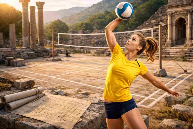 volleyball court dimensions diagram