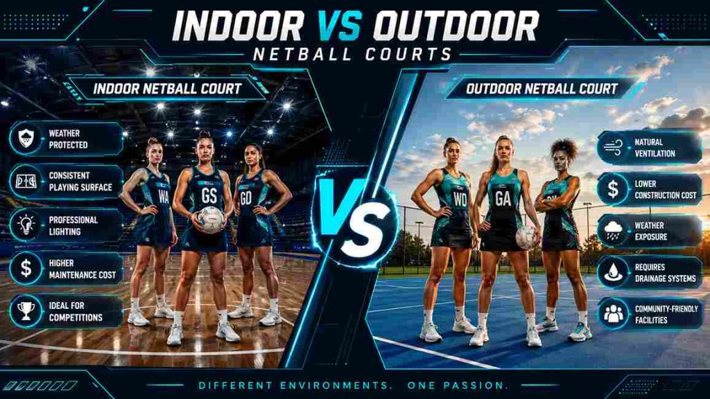 Indoor vs Outdoor Netball Courts