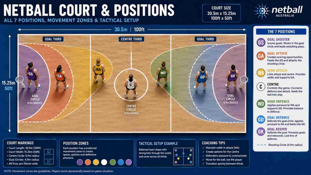 netball court positions