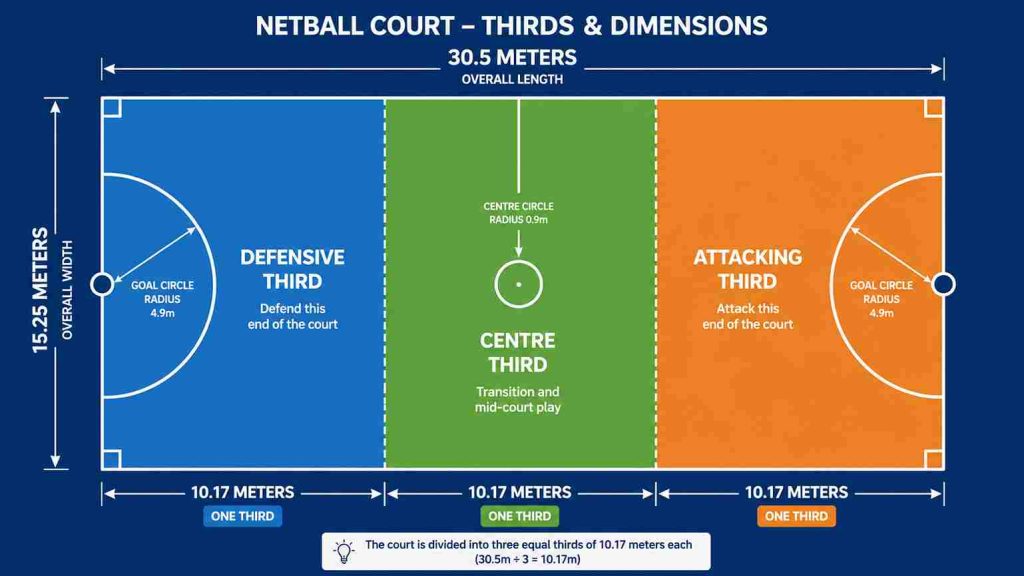 diagram netball court dimensions