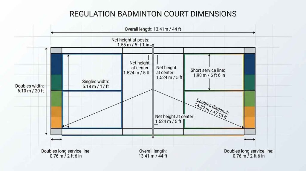 Official Badminton Court Dimensions